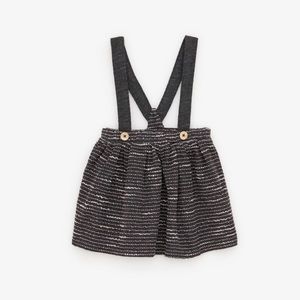 Zara Baby NWT Textured Weave Skirt With Suspenders